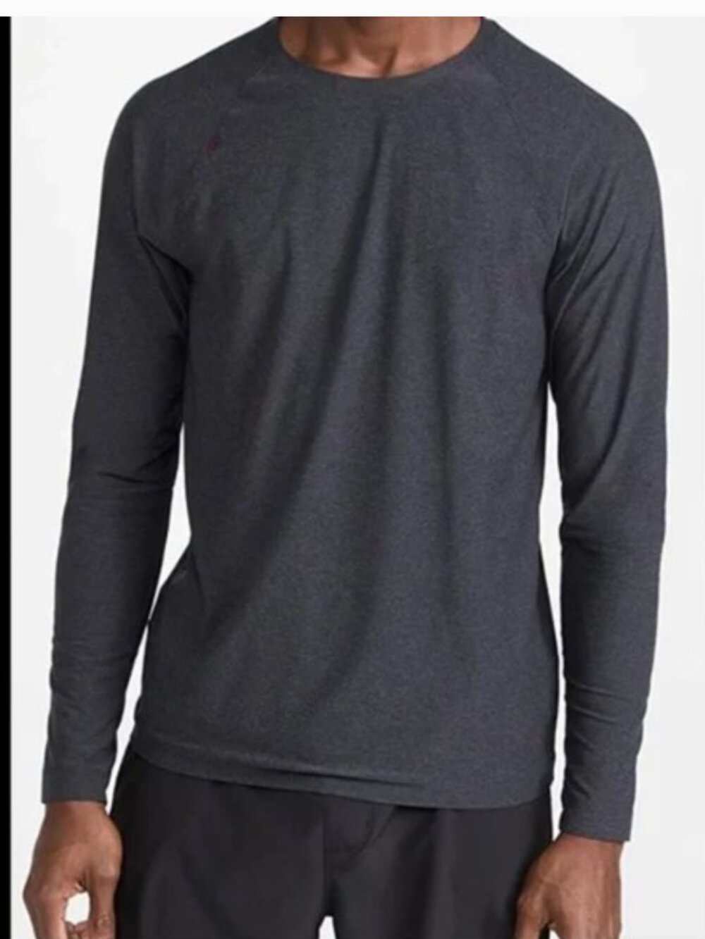 Rhone Reign Mens Size L  Gray Long Sleeve Soft Sweat-Wicking Top